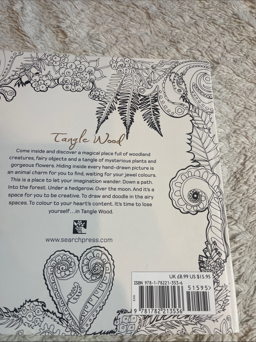 Tangle Wood Coloring Book by Jessica Palmer - Black & White Cover - Picture 6 of 6